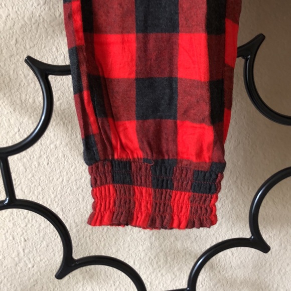 NWT Aerie Plaid Flannel Lounge Jogger Pajama Pants - Picture 2 of 6